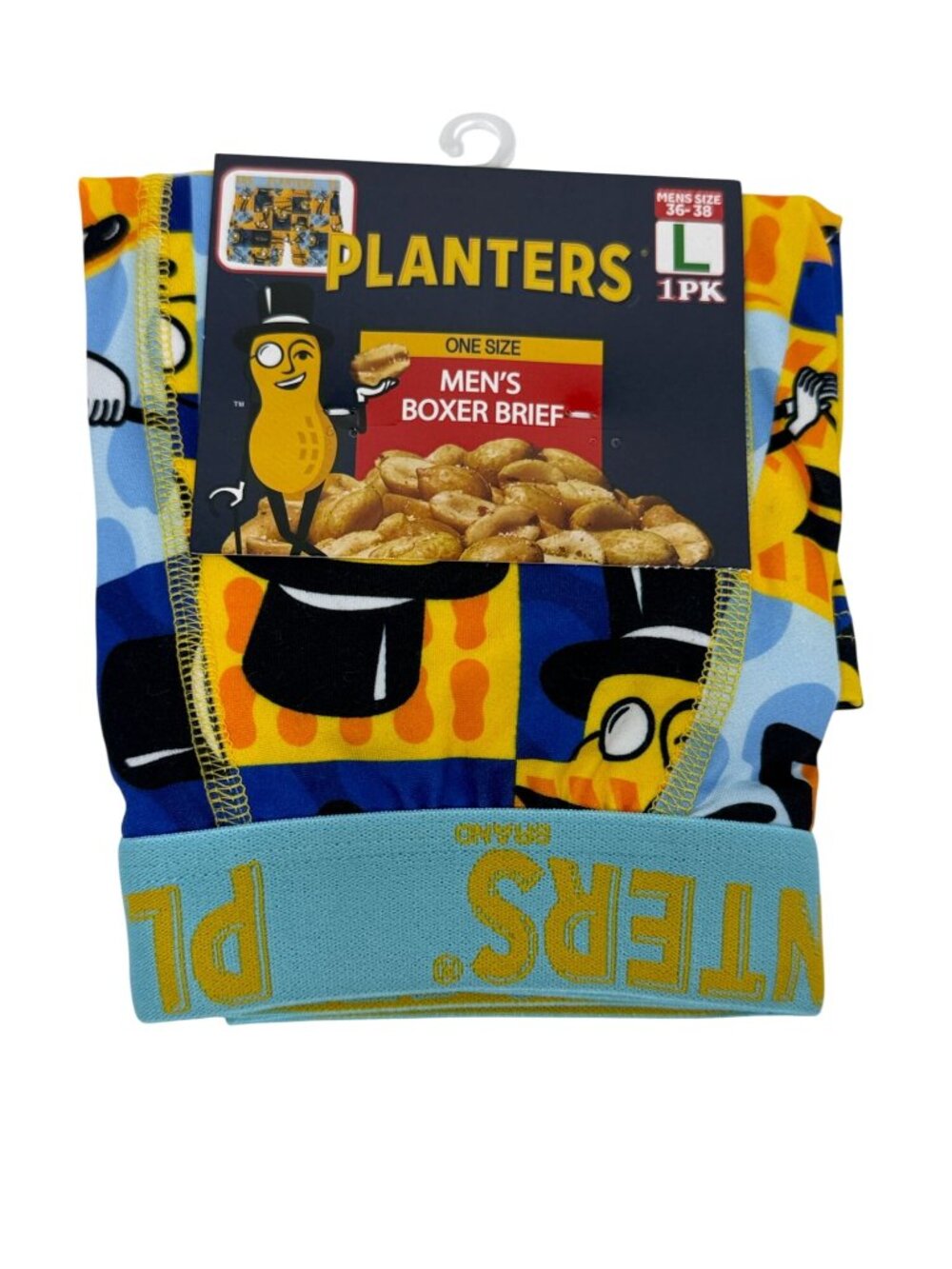 Planters Mr Peanut Mens Boxer Briefs Size L 36-38 Novelty Food Underwear NWT